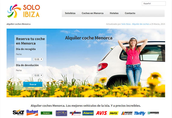 alquiler coches Menorca