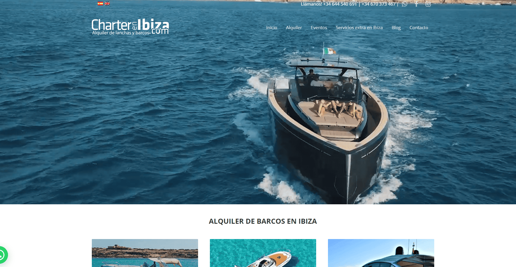 Charter en Ibiza